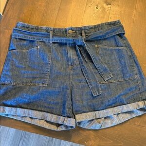 Torrid Roll Cuff Jean Shorts with Belt
